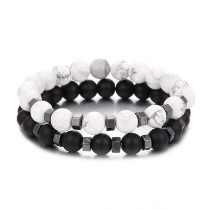 Lava Stone & Tiger Eye Bracelet Set