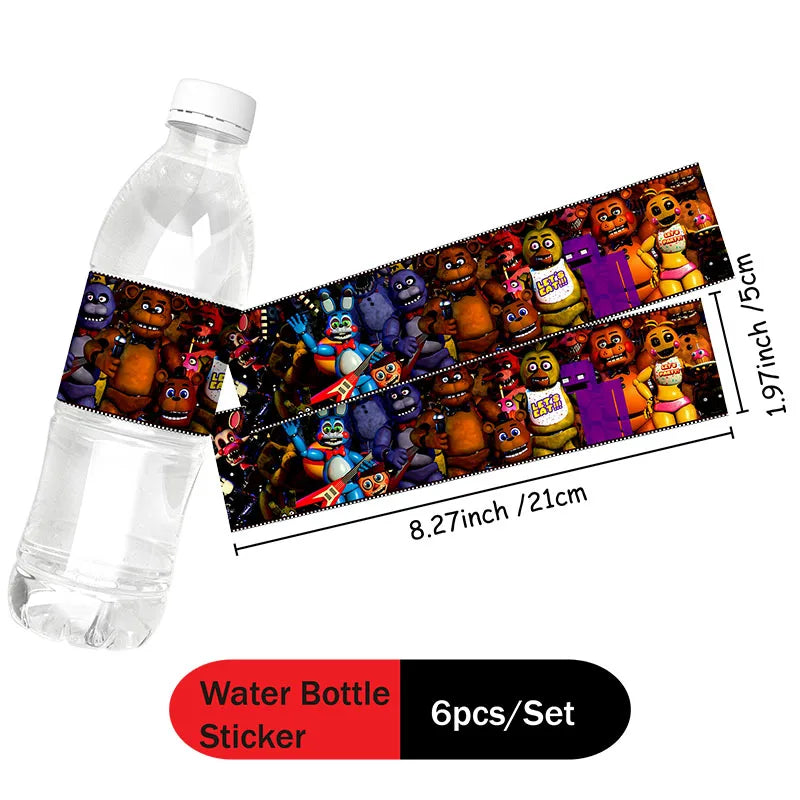 FNAF Five Nights At Freddy´s Party Theme Halloween Decor Disposable Birthday Party Tableware Digital Balloon Background Supplie