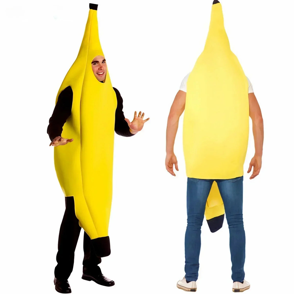 Funny Banana Halloween Costume For Kids Adults Theater Show Carnival Party Outfit Stage Performance Fancy Dress Comedy