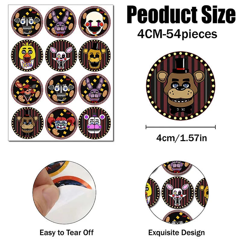 FNAF Five Nights At Freddy´s Party Theme Halloween Decor Disposable Birthday Party Tableware Digital Balloon Background Supplie