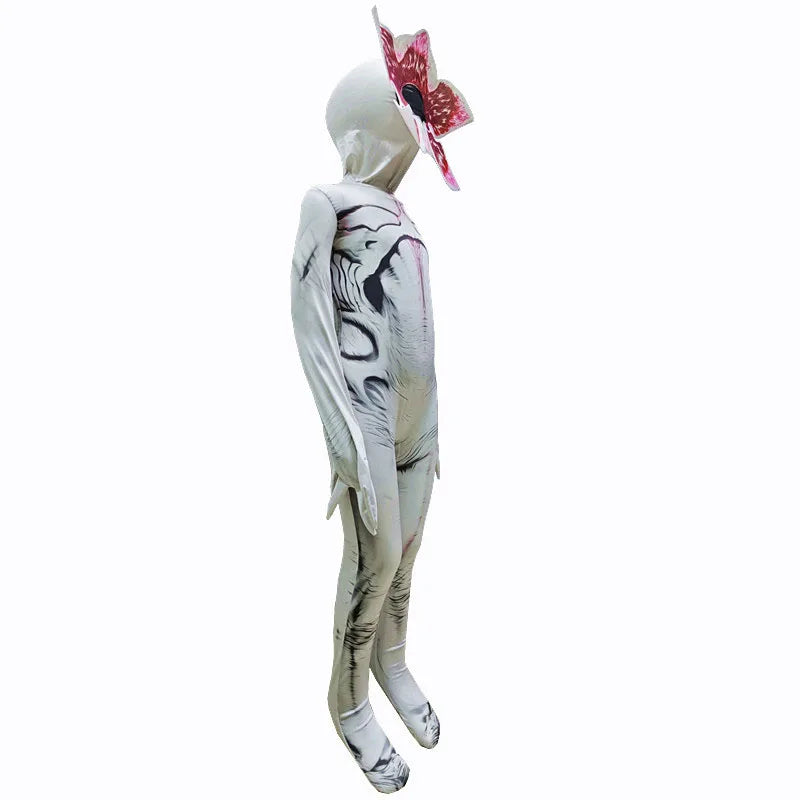2026 Kids Adult Halloween Man Eating Flower Jumpsuit Scarry Zombie Demogorgon Demo Cospaly Costume Party Masquerade Clothes