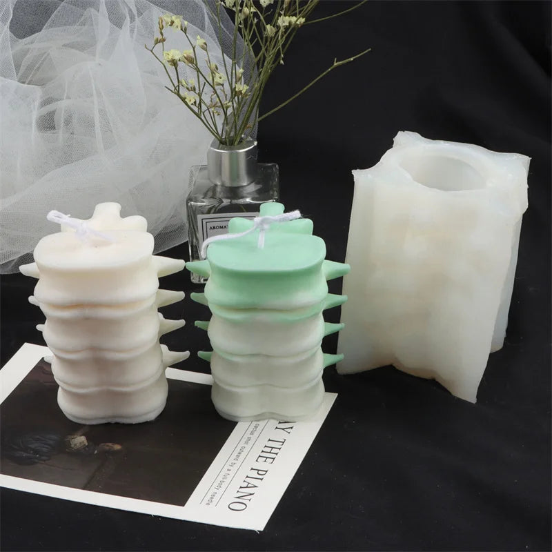 Spine Candle Mold for Halloween Decor Premium Scented candlestick, Human Vertebrae Candle Silicone Mold Spinal Cord Bone