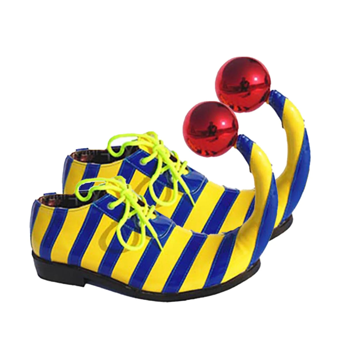 Adults Clown Shoes with Red Ball Halloween Carnival Theme Party Funny Circus Club Cosplay Performance Costume Accessories