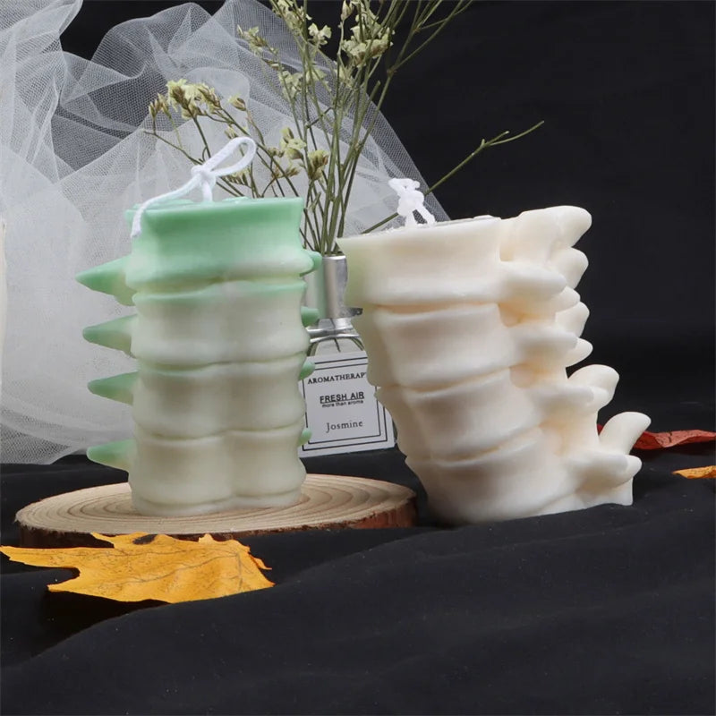 Spine Candle Mold for Halloween Decor Premium Scented candlestick, Human Vertebrae Candle Silicone Mold Spinal Cord Bone