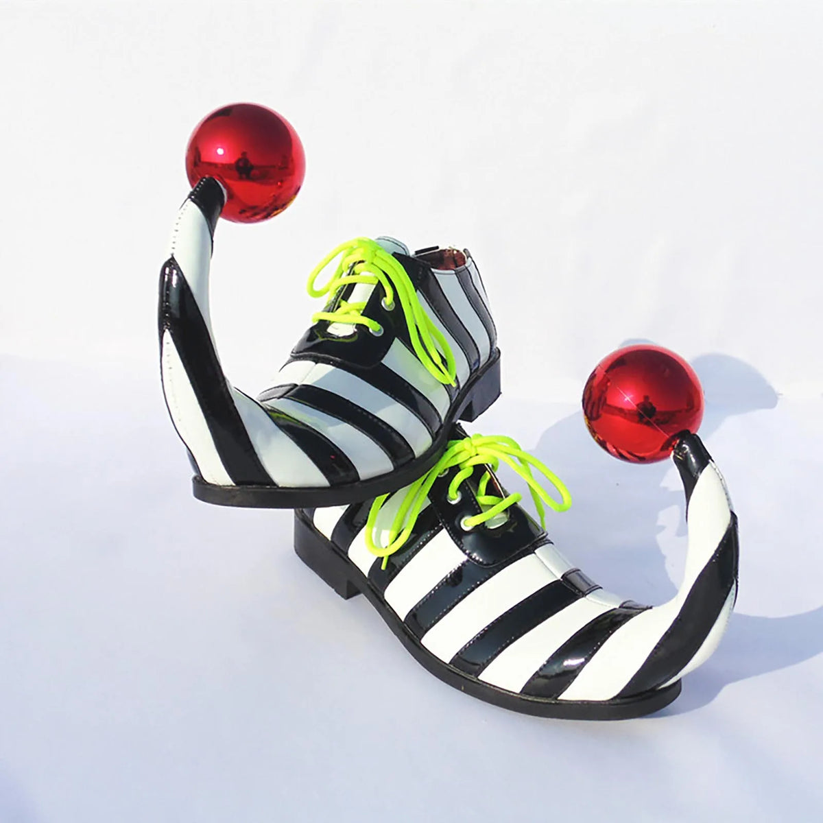 Adults Clown Shoes with Red Ball Halloween Carnival Theme Party Funny Circus Club Cosplay Performance Costume Accessories