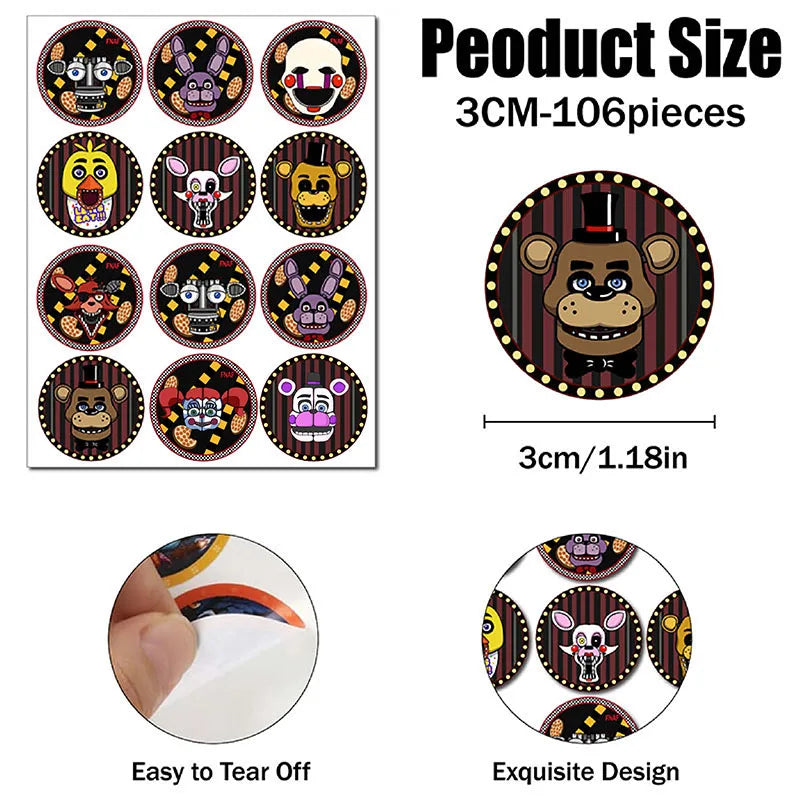 FNAF Five Nights At Freddy´s Party Theme Halloween Decor Disposable Birthday Party Tableware Digital Balloon Background Supplie
