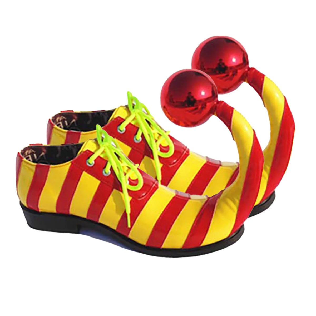 Adults Clown Shoes with Red Ball Halloween Carnival Theme Party Funny Circus Club Cosplay Performance Costume Accessories