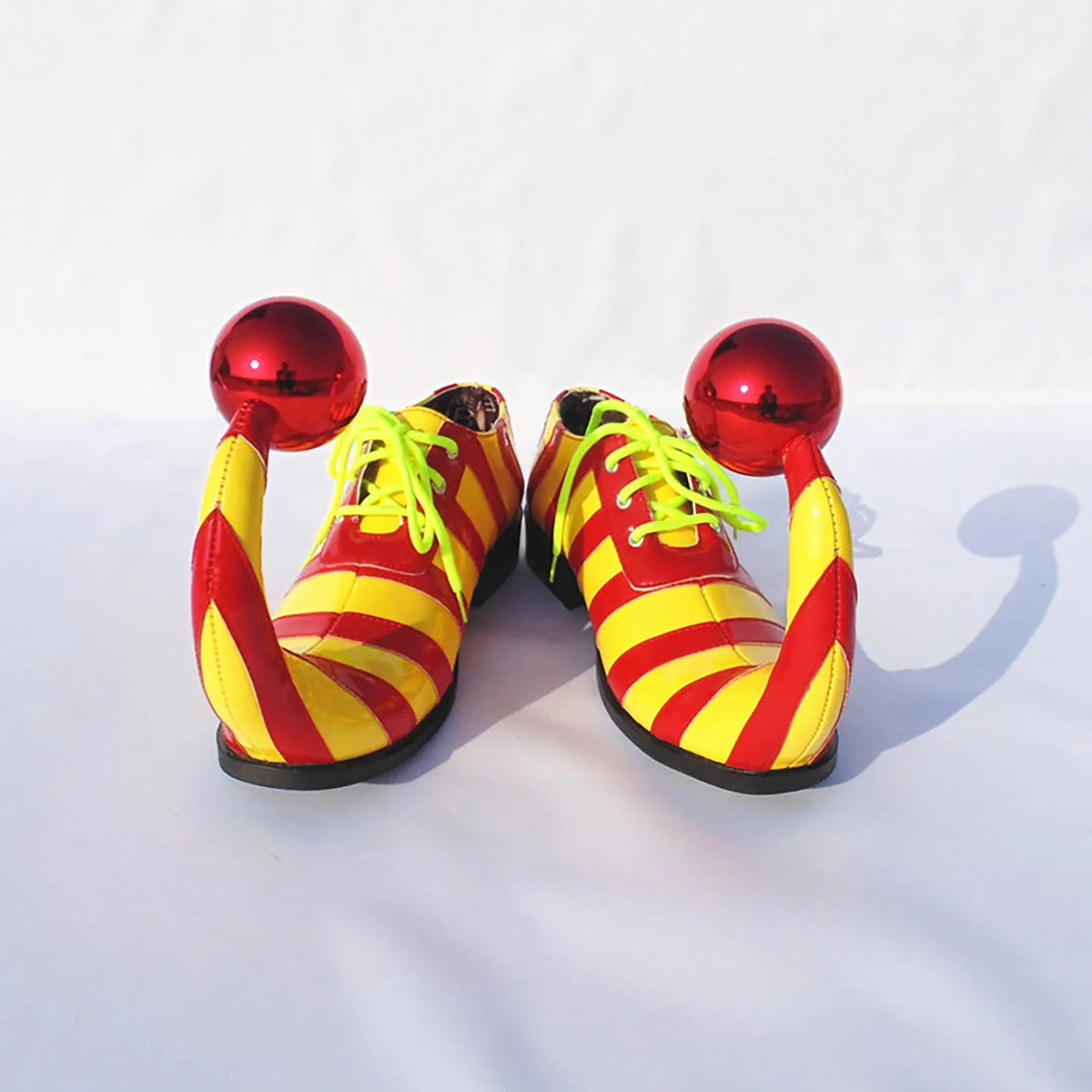 Adults Clown Shoes with Red Ball Halloween Carnival Theme Party Funny Circus Club Cosplay Performance Costume Accessories
