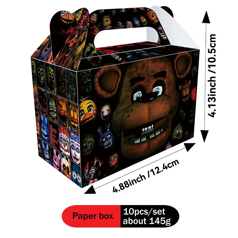 FNAF Five Nights At Freddy´s Party Theme Halloween Decor Disposable Birthday Party Tableware Digital Balloon Background Supplie