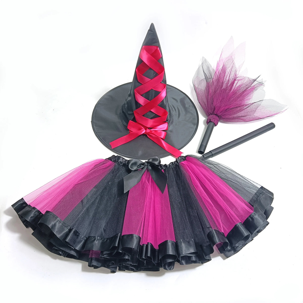 Adult Halloween Witch Costume Set Featuring Vibrant Hats Tulle Skirts Perfect for Halloween Parties Cosplay Events