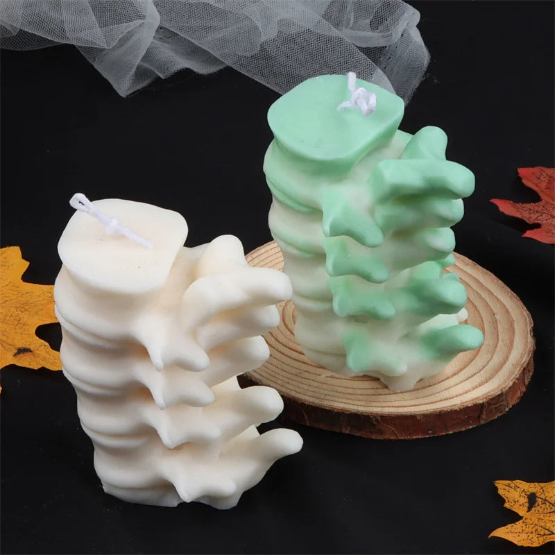 Spine Candle Mold for Halloween Decor Premium Scented candlestick, Human Vertebrae Candle Silicone Mold Spinal Cord Bone