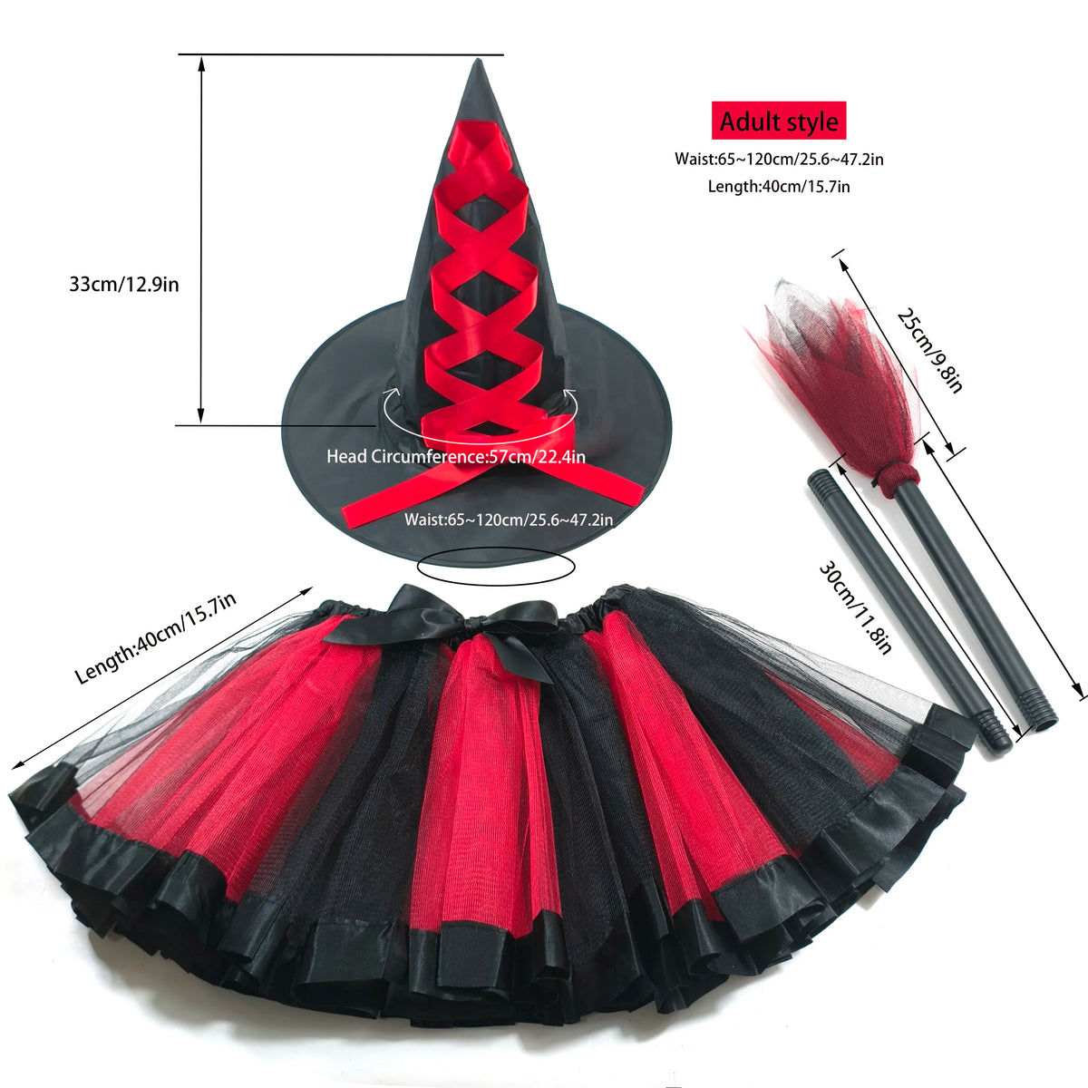 Adult Halloween Witch Costume Set Featuring Vibrant Hats Tulle Skirts Perfect for Halloween Parties Cosplay Events