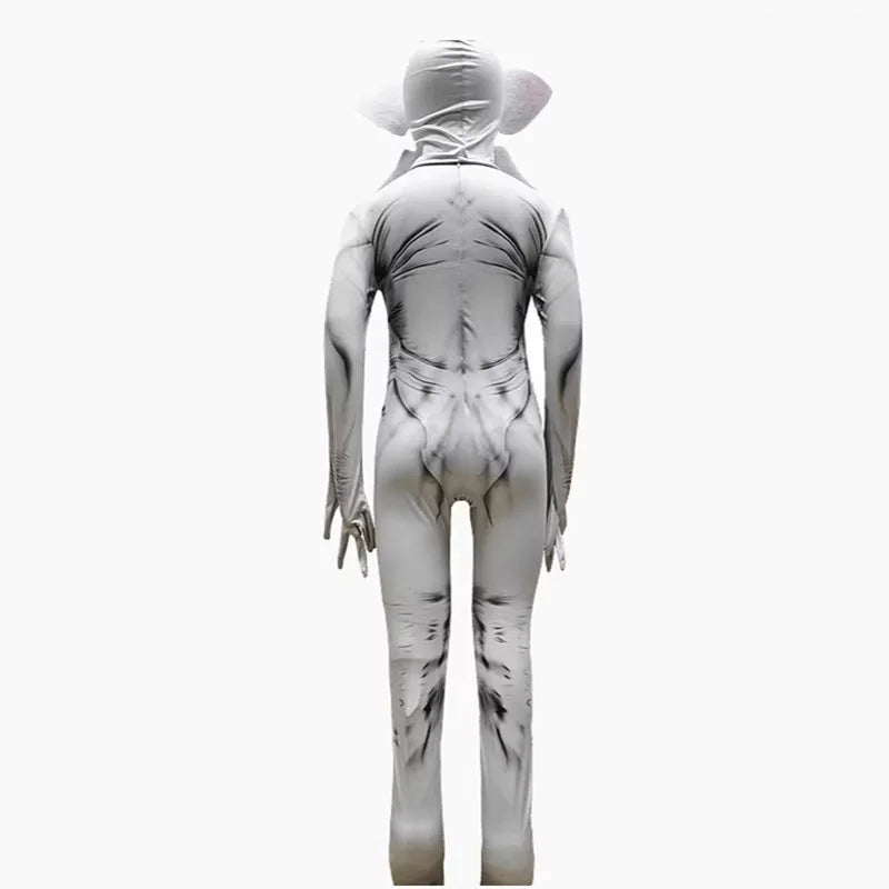 2026 Kids Adult Halloween Man Eating Flower Jumpsuit Scarry Zombie Demogorgon Demo Cospaly Costume Party Masquerade Clothes