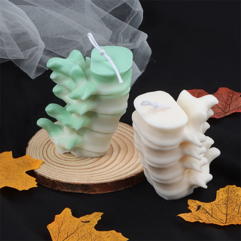 Spine Candle Mold for Halloween Decor Premium Scented candlestick, Human Vertebrae Candle Silicone Mold Spinal Cord Bone