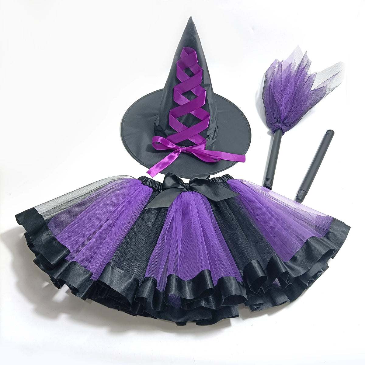 Adult Halloween Witch Costume Set Featuring Vibrant Hats Tulle Skirts Perfect for Halloween Parties Cosplay Events