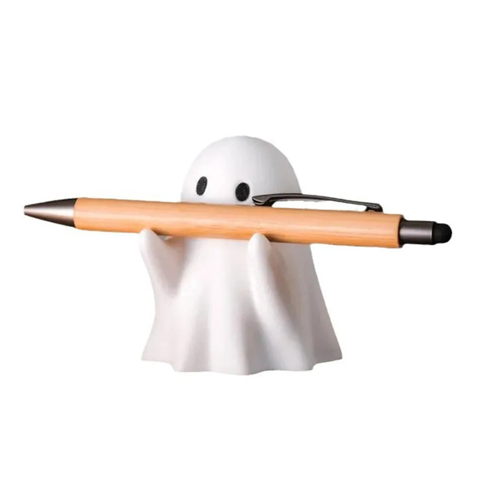 Ghost Pen Holder - Cute  Desktop Organizer for Office & Home, Halloween Decor Creative Gift, Funny Stationery Stand (1PC)