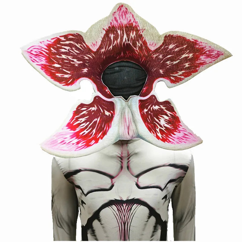 2026 Kids Adult Halloween Man Eating Flower Jumpsuit Scarry Zombie Demogorgon Demo Cospaly Costume Party Masquerade Clothes