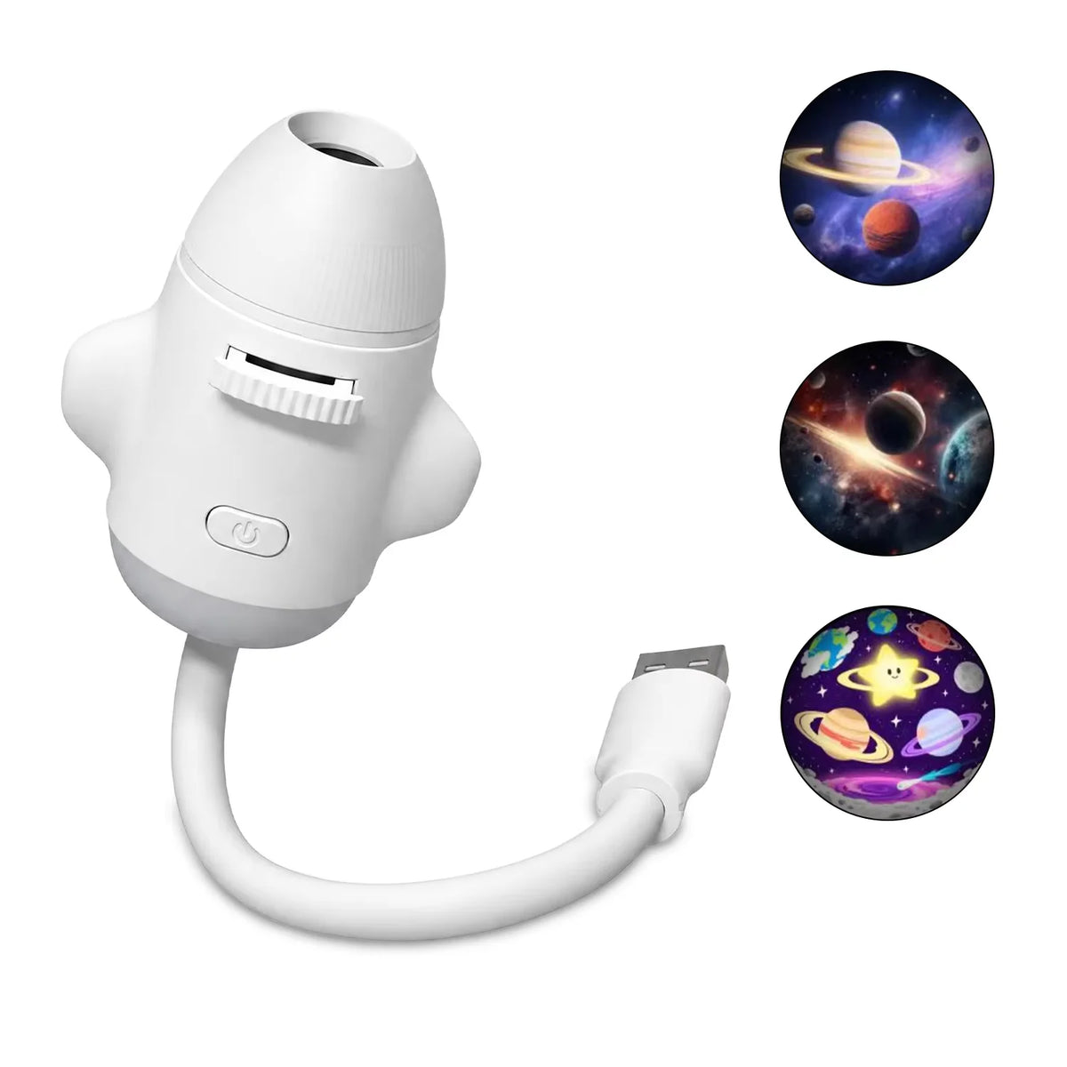 2 In 1 Usb Mini Galaxy Star Projector Night Light 12 Films Starry Sky Ambient Light For Car Home Decoration For Adults And Kids