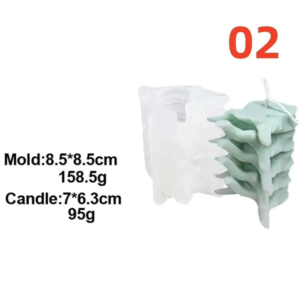 1pc Spine Candle Mold for Halloween Decor Premium Scented Candles 3D Broken Shell Egg Candle Silicon Mould Human Vertebrae Mold