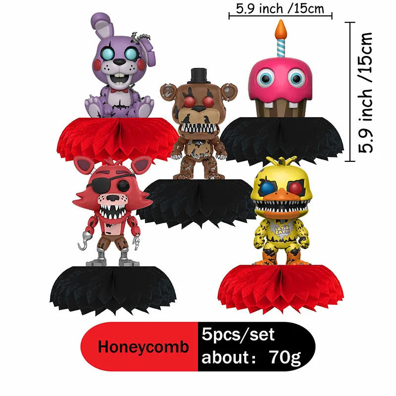 FNAF Five Nights At Freddy´s Party Theme Halloween Decor Disposable Birthday Party Tableware Digital Balloon Background Supplie