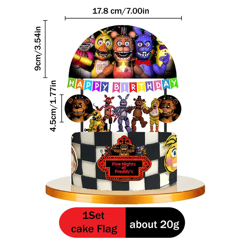FNAF Five Nights At Freddy´s Party Theme Halloween Decor Disposable Birthday Party Tableware Digital Balloon Background Supplie