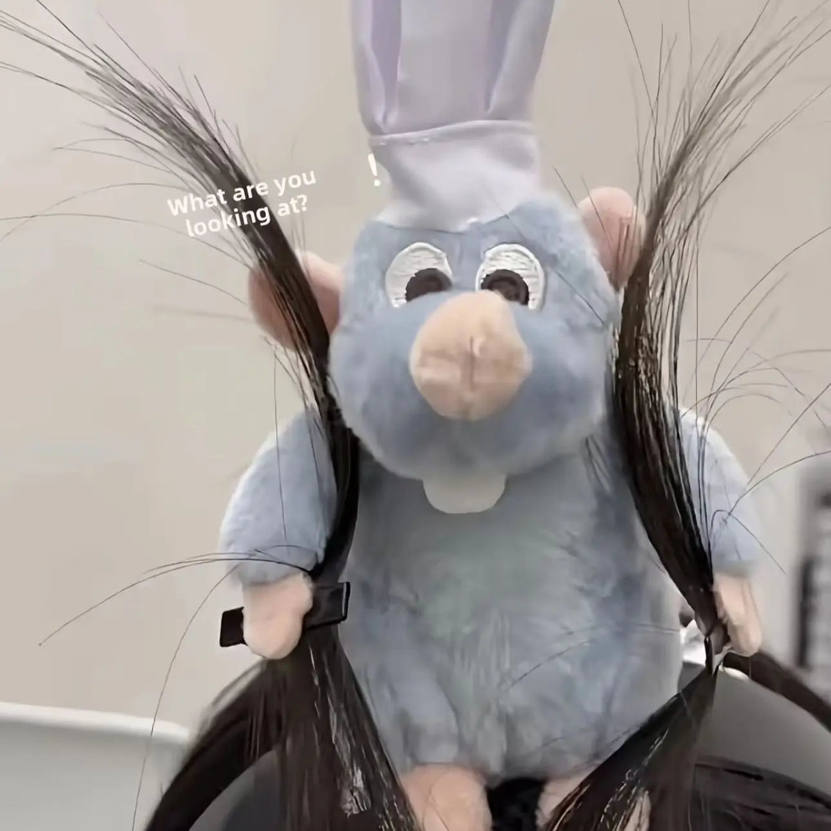 Ratatouille Mouse Head Hairband Capybara Funny Plush Hair Hoop Halloween Decor Capibara Women Hair Band Makeup Headdress Hairpin