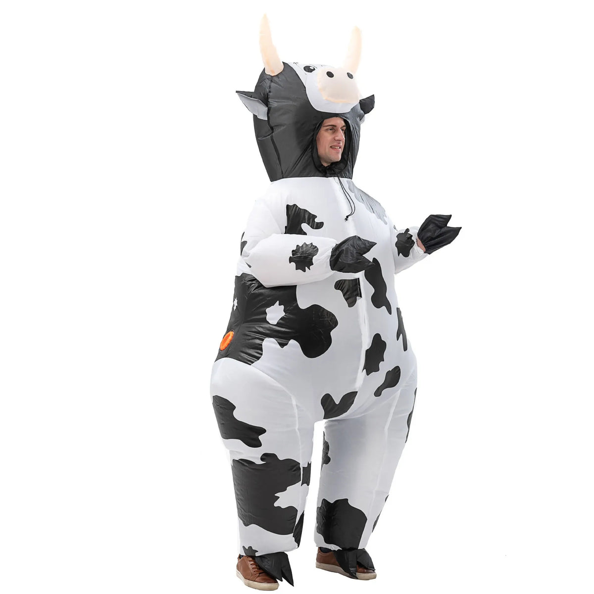 Mascot Cow Costume Halloween Party Inflatable Suit Cosplay Cartoon Doll Costume Animal Wear Clothing Prop Stage Performance
