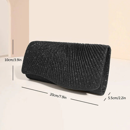 Glam Silver Evening Clutch